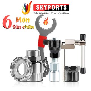  Combo 6 món sửa chữa xe đạp đầy đủ dụng cụ cắt mắt xích tháo líp tháo đùi đĩa xe đạp 