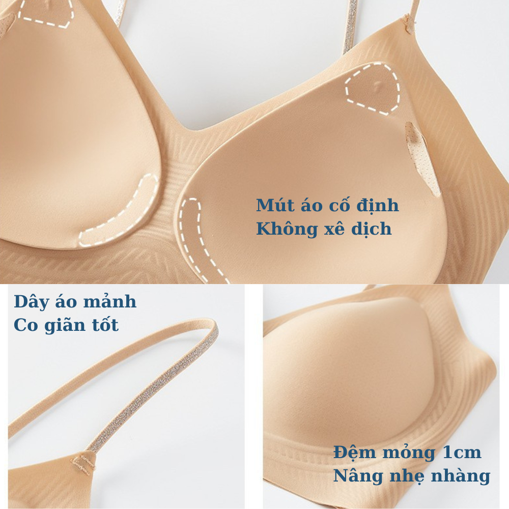 Áo lót HƯƠNG HOA TRÀ su lạnh DORIS mỏng nhẹ AL09, mềm mịn thoáng mát bản lưng tàng hình qua cửa từ | BigBuy360 - bigbuy360.vn