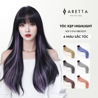  Tóc Giả Kẹp Highlight ARETTA Dài Thẳng Lẻ Một Phím 60cm 