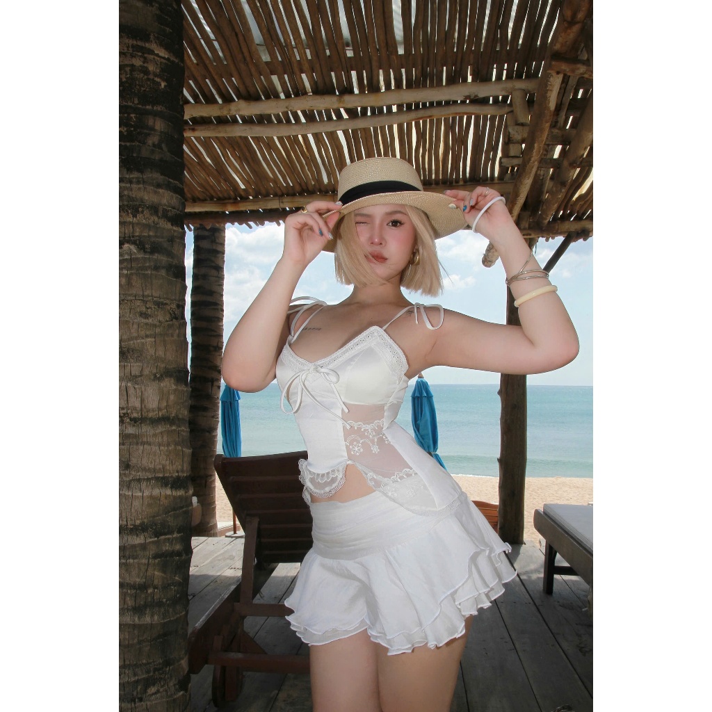 Áo 2 dây ren phối lụa Kusum Top - ByVee Style | BigBuy360 - bigbuy360.vn