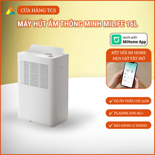 Máy hút ẩm lọc không khí, sấy quần áo thông minh miLife 16L, Công suất 16L/ngày Bảo hành 12 tháng