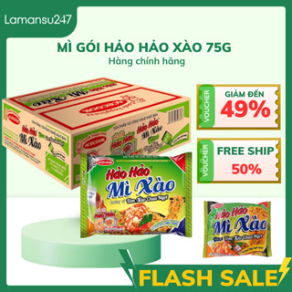  Mì Gói Hảo Hảo Xào 75g | Thùng 30 Gói Mì Xào Tiện Lợi Chuẩn Vị | Lamansu247+ 