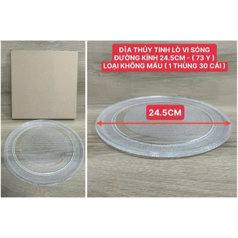 Đĩa lò vi sóng loại không mấu ĐK 24.5cm dùng cho các loại Lò vi sóng 18L-20L