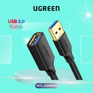 Cáp USB 3.0 nối dài Ugreen 1 đầu âm 1 đầu dương Truyền dữ liệu 5Gb Nhựa Pvc Bền Dẻo Chính Hãng