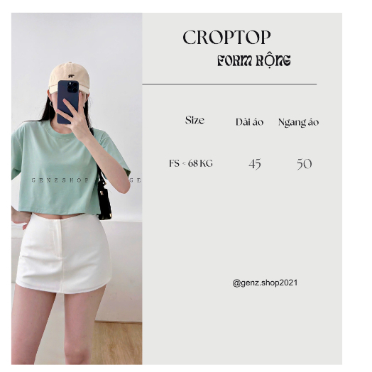 ÁO CROPTOP TRƠN FULL MÀU FORM RỘNG BEST SELLER BST26 | BigBuy360 - bigbuy360.vn