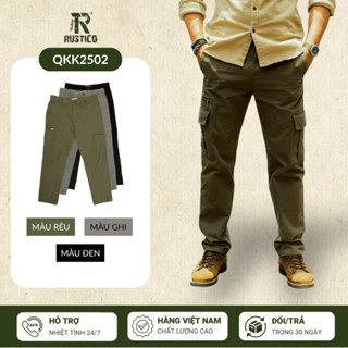 Quần kaki túi hộp Cargo nam The Rustico chất kaki cotton co giãn thoải mái mùa Hè QKK2502