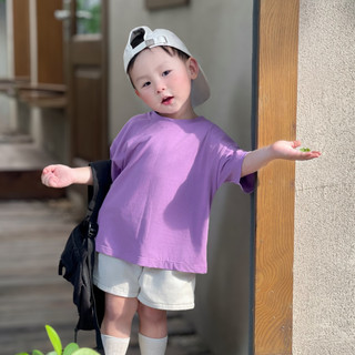 Áo Thun Cộc Tay Bé Trai Bé Gái Fbaby Vải Mùa Hè Cotton Co Giãn 4 Chiều Form Áo Phông Unisex  Basic Mềm Mại Cho Bé