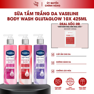  Sữa Tắm Trắng Da Vaseline Body Wash GlutaGlow 10X Cho Da Ẩm Mượt Căng Bóng 425ml 