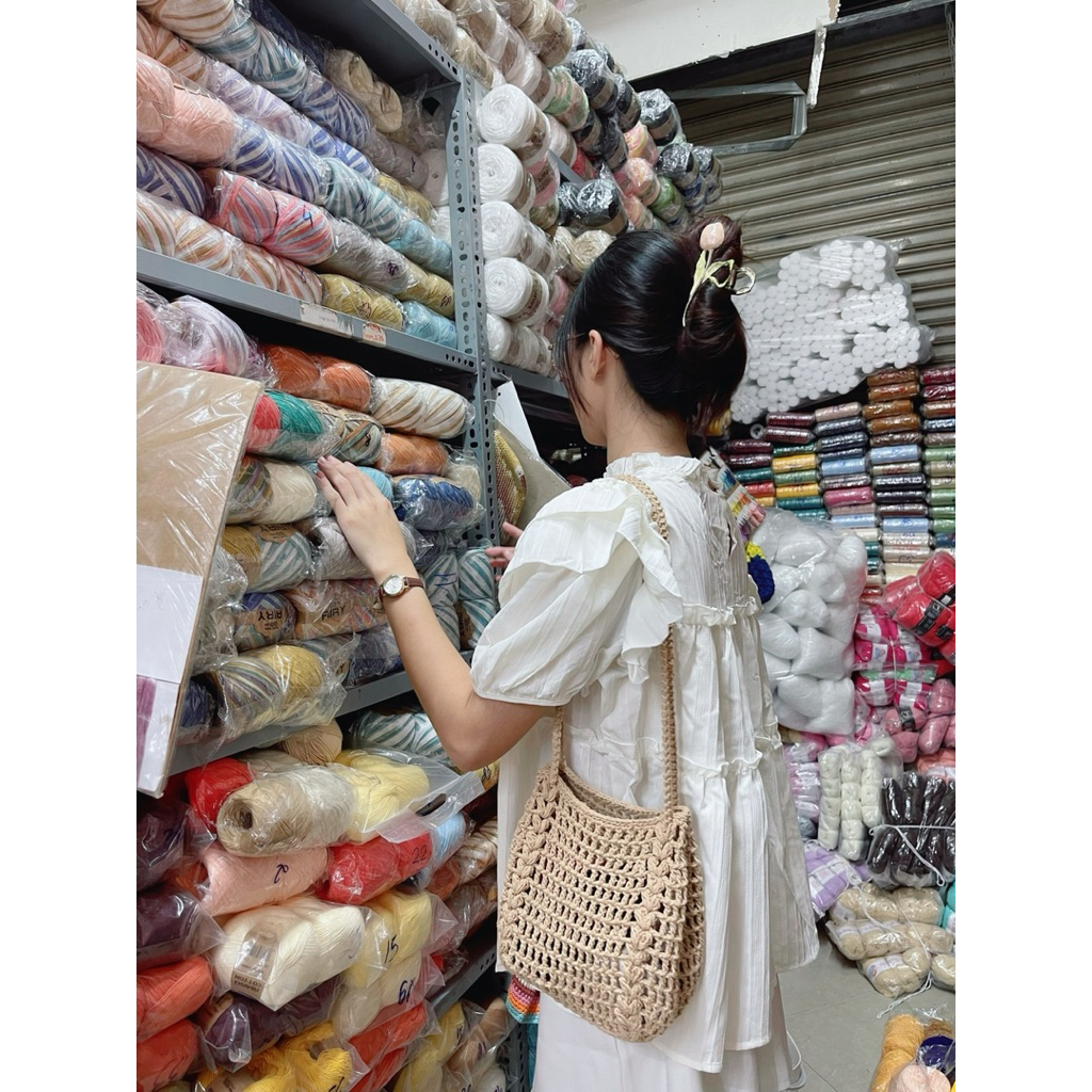 Túi mini sợi simply chống thấm móc len