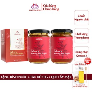 Combo saffron ngâm mật ong Kingdom Herb chính hãng, loại thượng hạng hữu cơ 2 hộp (hộp/311gr)