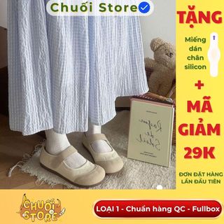 Giày bệt nữ da PU tổng hợp dệt vải đế cao su êm ái mang êm chân thoải mái dịu dàng