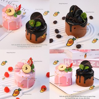 Mô Hình Bánh Gato Kem Chảy Mô Hình Squishy Decor Trang Trí Trưng Bày