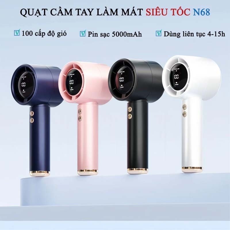 CẦM TAY MINI KHÔNG CÁNH QUẠT, TÍCH ĐIỆN CẦM TAY MẪU MỚI 2025 N68