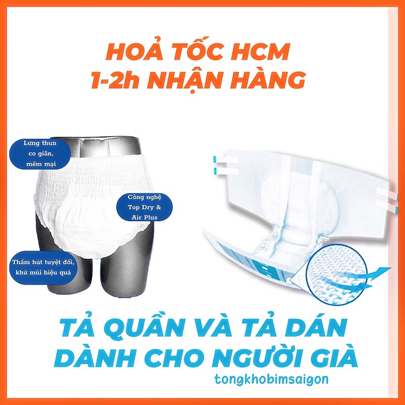 [HCM CÓ 2XL ] Combo 60-120 miếng tã quần/ tả dán certainty / hughie cho người già siêu tiết kiệm mềm mại size đủ size