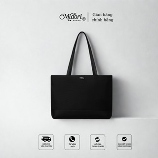 Túi Tote Xách Tay MELO Nam Nữ Vải Phối Da Đeo Vai Đựng Laptop Đi Học Đi Làm | MI MIDORI