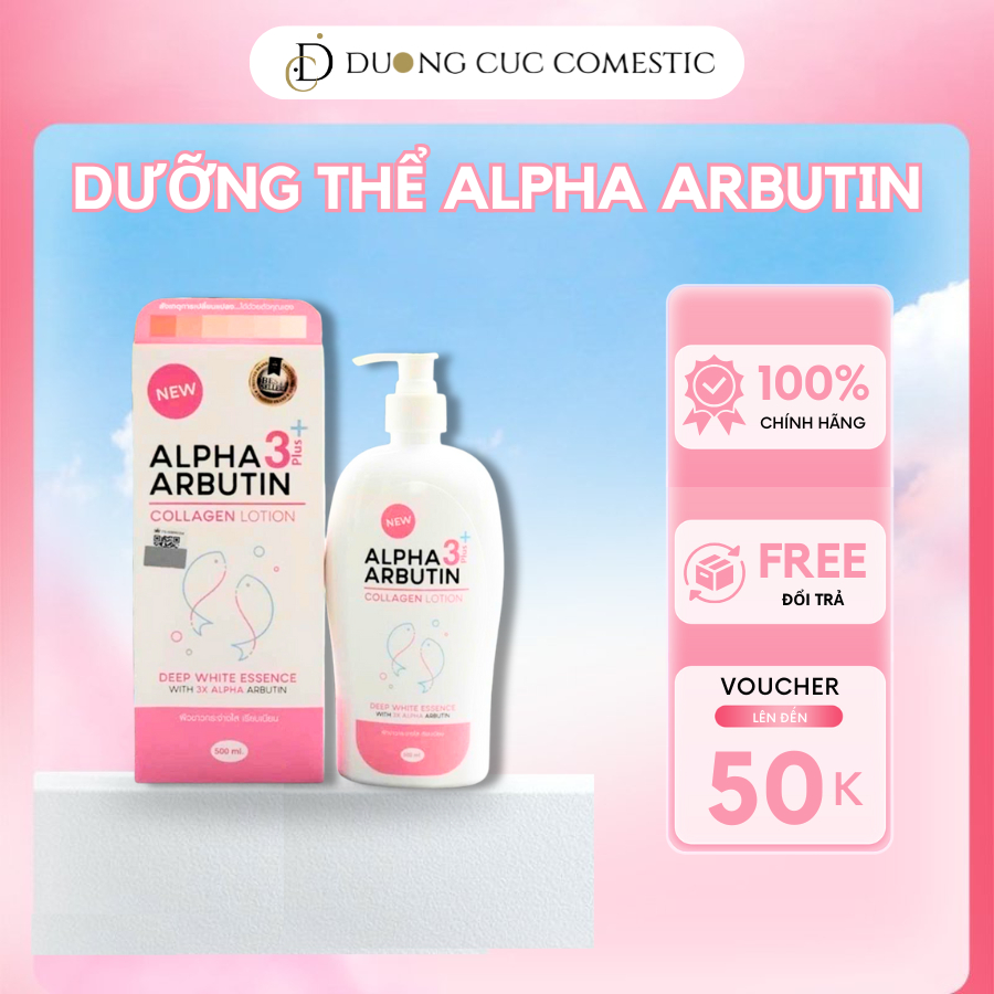 Sữa dưỡng thể trắng da Precious Skin Alpha Arbutin Collagen Lotion 3+ Plus 500ml DC80