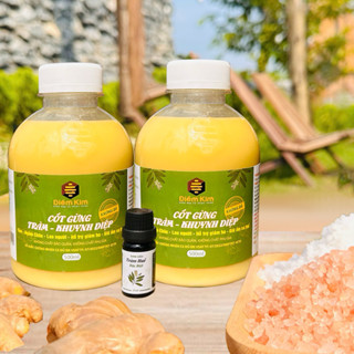 Combo 2 Chai Cốt Gừng KHÔNG BÃ Điềm Kim 500ml- Tặng tinh dầu tràm