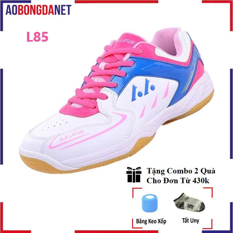 Giày Cầu Lông Lefus L85 Chính Hãng, Giày Pickleball, Giày Tennis, Da PU Kèm Lưới Thoáng Khí