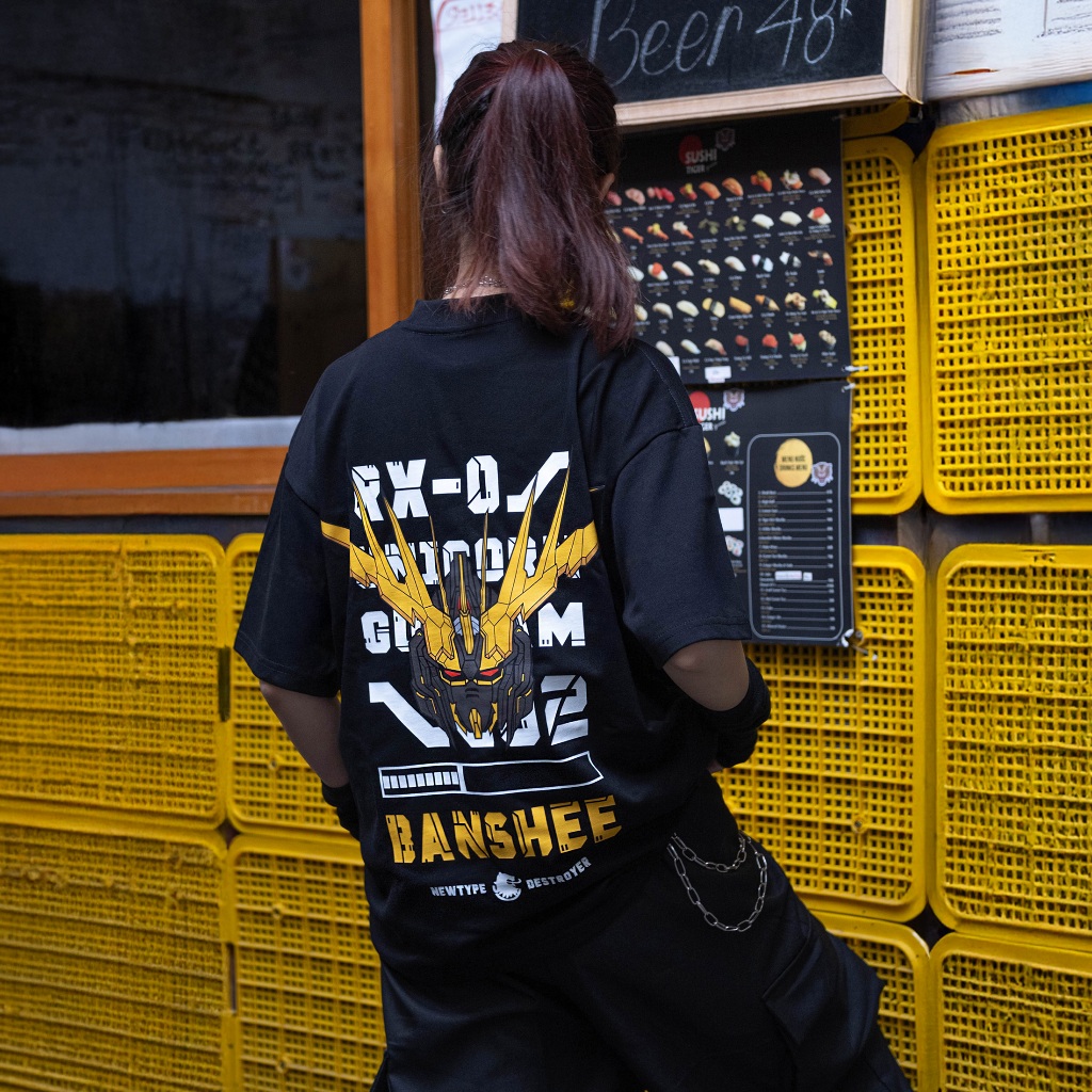 Áo thun Gundam Banshee Nam Nữ Unisex Form Rộng Oversized | BigBuy360 - bigbuy360.vn