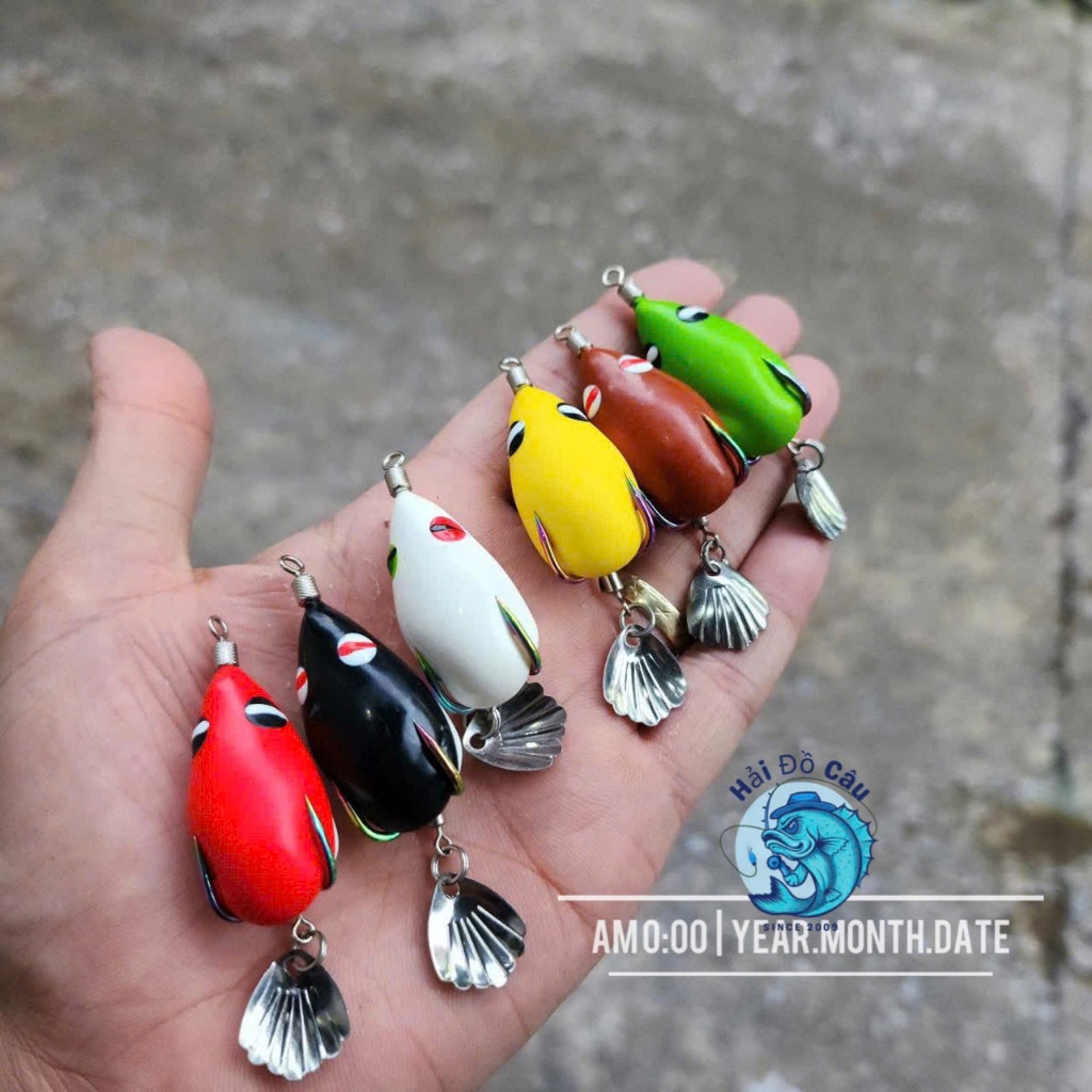 Mồi giả nhái hơi F35, dài 3.5cm- nhái hơi giá rẻ