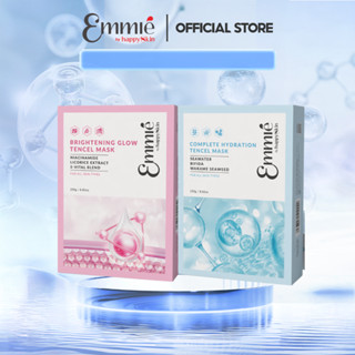 [PHIÊN BẢN NÂNG CẤP] Hộp 10 Mặt nạ Vải Sinh học Tencel 25gx10 (Phiên bản nâng cấp 25g + Có định hình) Emmie by HappySkin