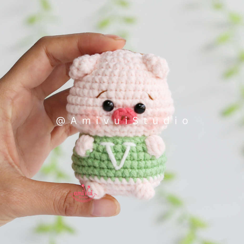 MÓC KHÓA NO SEW DỄ THƯƠNG  - THÚ BÔNG BẰNG LEN MILK COTTON 125G - QUÀ TẶNG -  AMISAIGON