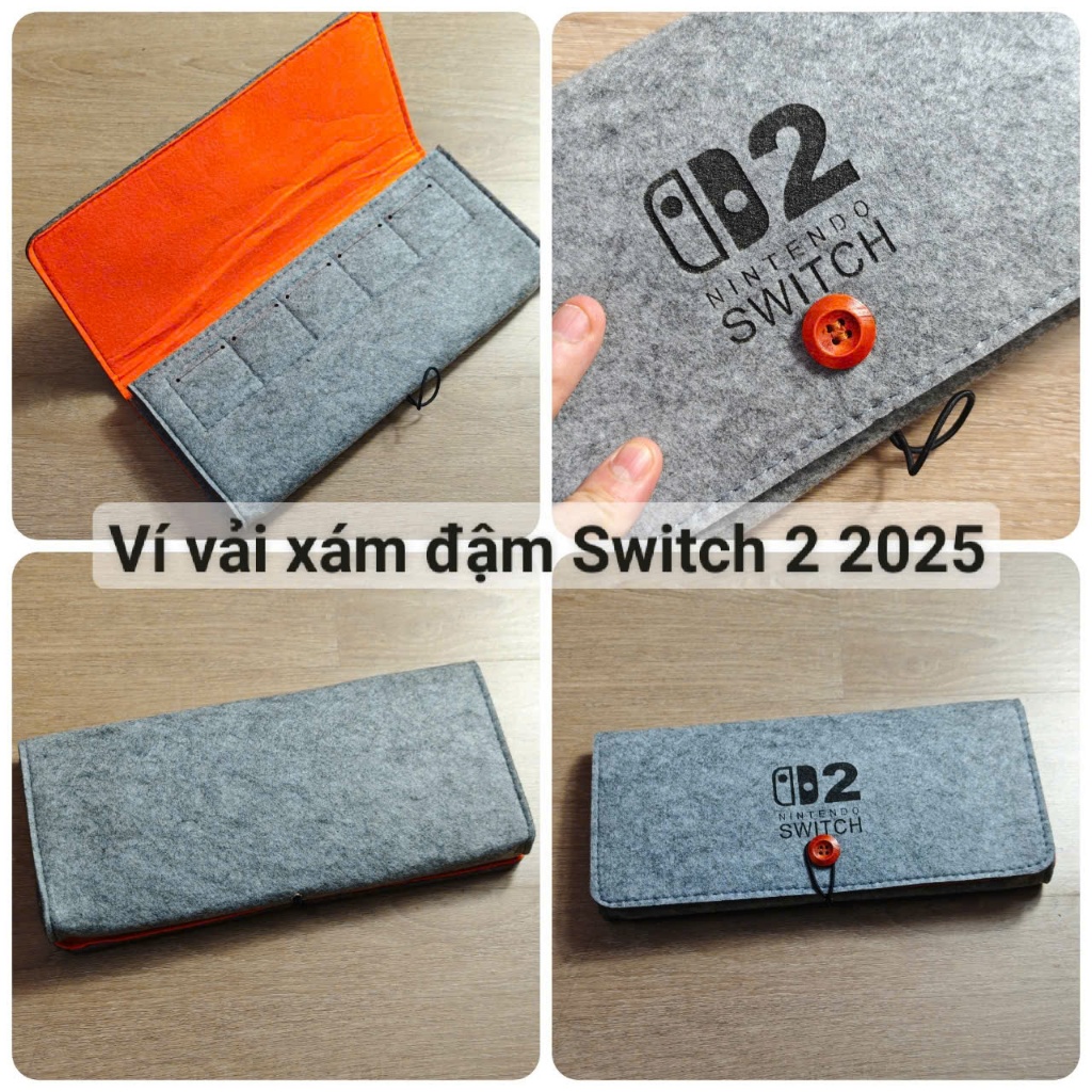 Bao đựng Nintendo Switch kiểu ví vải Switch 2 2025 / Oled / Switch ver 1 / ver 2 / switch lite