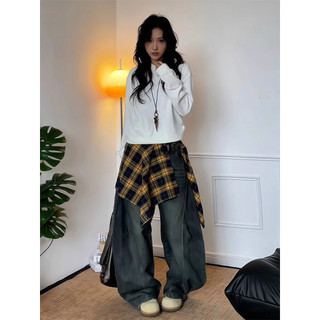  Khăn sơ mi cột eo nam nữ phụ kiện phối quần jeans chân váy hiphop cá tính y2k 