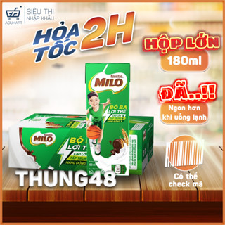 [DATE MỚI] Thùng 48 hộp sữa lúa mạch MILO lúa mạch tăng cường chức năng cơ và hệ xương