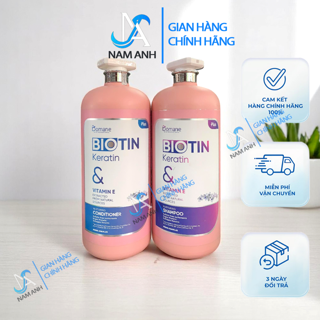 Combo Gội Xả Bomane Plus 2000ML PHỤC HỒI HƯ TỔN . DƯỠNG TÓC SIÊU MƯỢT