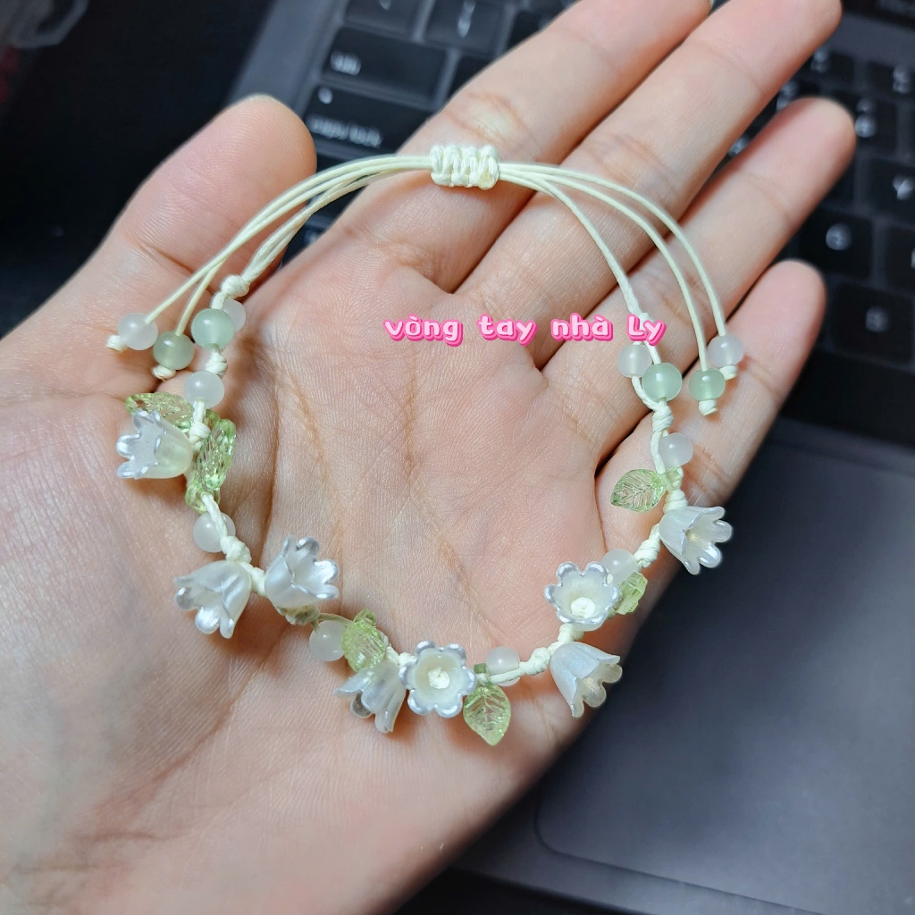 Linh lan - Vòng tay dây rút hoa linh lan hottrend nhẹ nhàng dễ thương