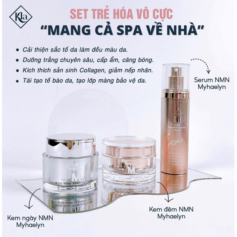 Bộ 3 kem dưỡng:Đánh Bay Nám+Phục Hồi+Truyền Trắng NMN nhập khẩu chính hãng Hàn Quốc