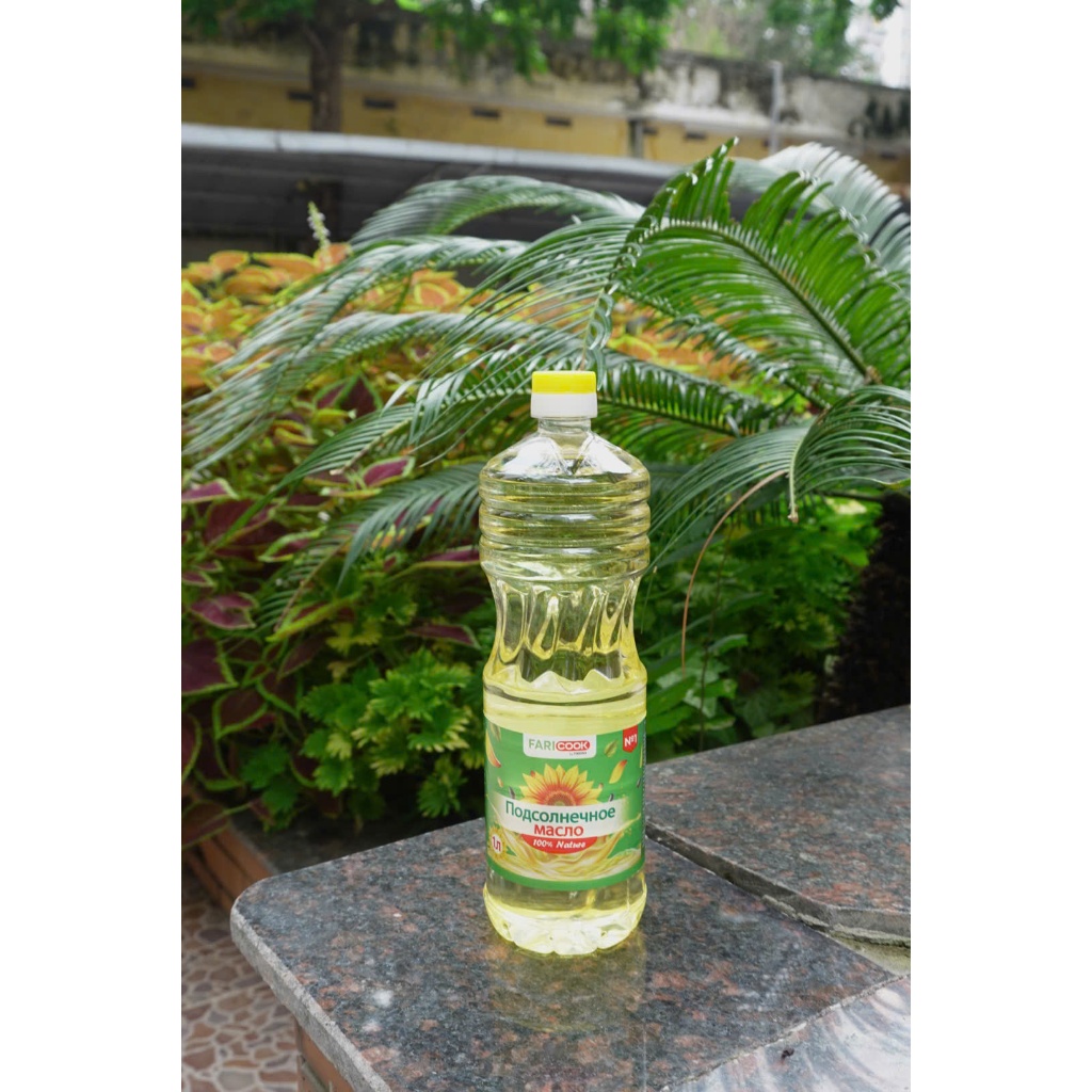 Dầu Ăn Hướng Dương Nhập Khẩu Nga Chai 1L, hàng xuất hoá đơn đầy đủ VAT