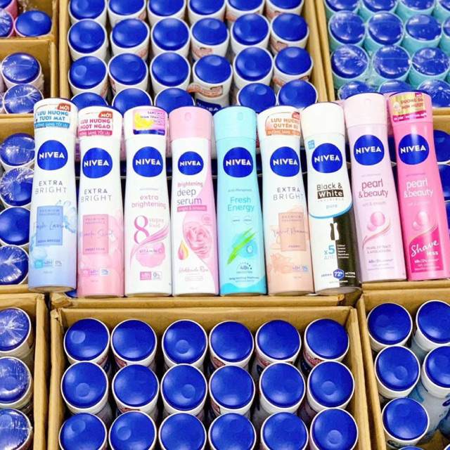 Xịt khử mùi hôi nách nữ Nivea 150ml Sịt khử mùi Lăn khử mùi lăn nách nữ Nivea 48h 50ml - Lăng khử mù