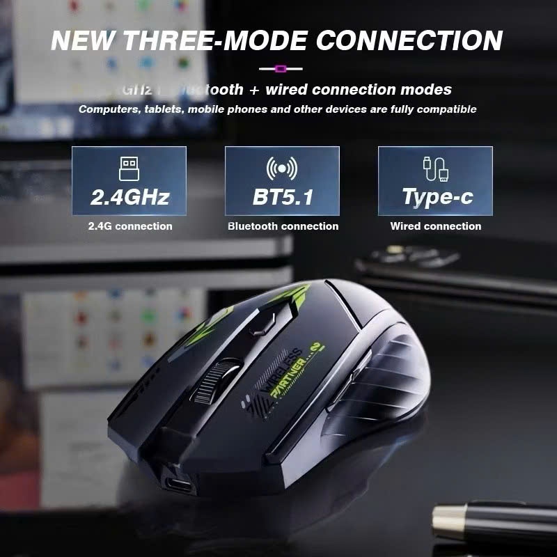 Chuột gaming không dây bluetooth sạc pin BAK cho game thủ kết nối Wireless 2.4G BAK59 | BigBuy360 - bigbuy360.vn