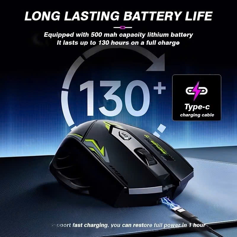 Chuột gaming không dây bluetooth sạc pin BAK cho game thủ kết nối Wireless 2.4G BAK59 | BigBuy360 - bigbuy360.vn