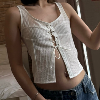 Áo coquette phối ren vintage (Hình ảnh thật shop chụp)