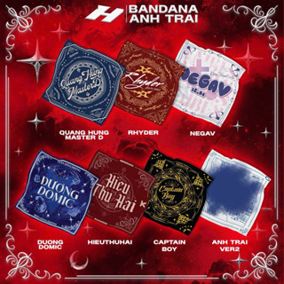 Khăn Bandana Anh Trai, Hieu Thu Hai, Rhyder, Manbo, Quang Hung 60x60cm - Hekara Clothes