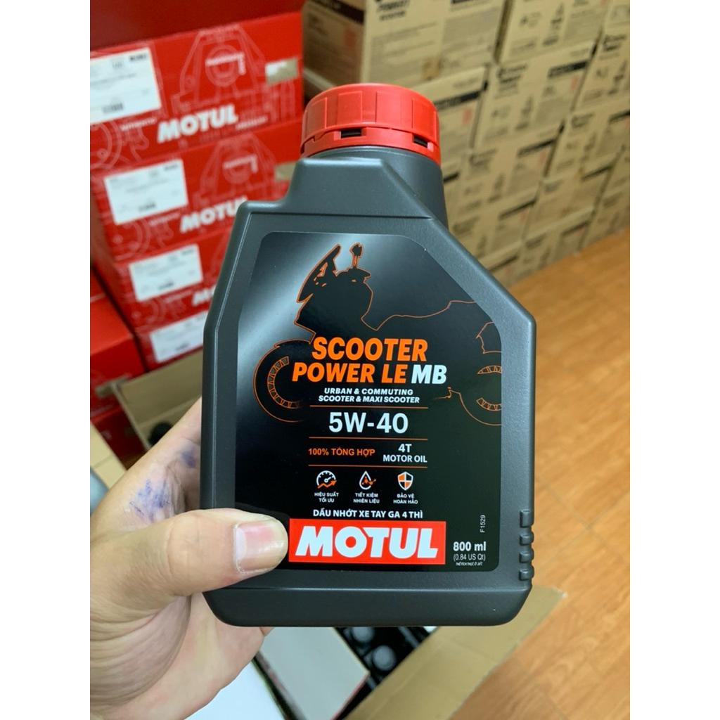 Nhớt xe tay ga Motul Scooter Power 5W40 tổng hợp dung tích 800ml
