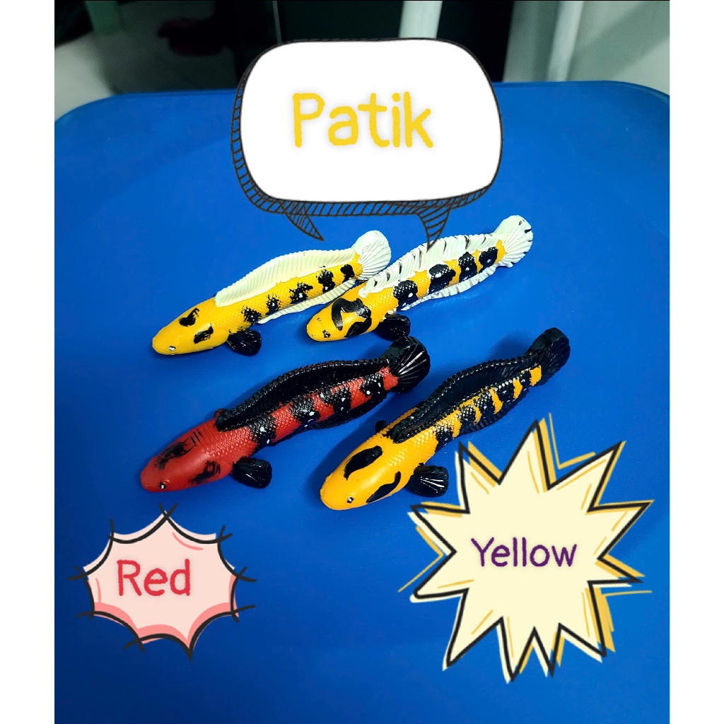 Mô hình kè cá lóc 11cm & 18cm. Cá cảnh dễ nuôi giúp cá sung khỏe màu sắc xinh xắn