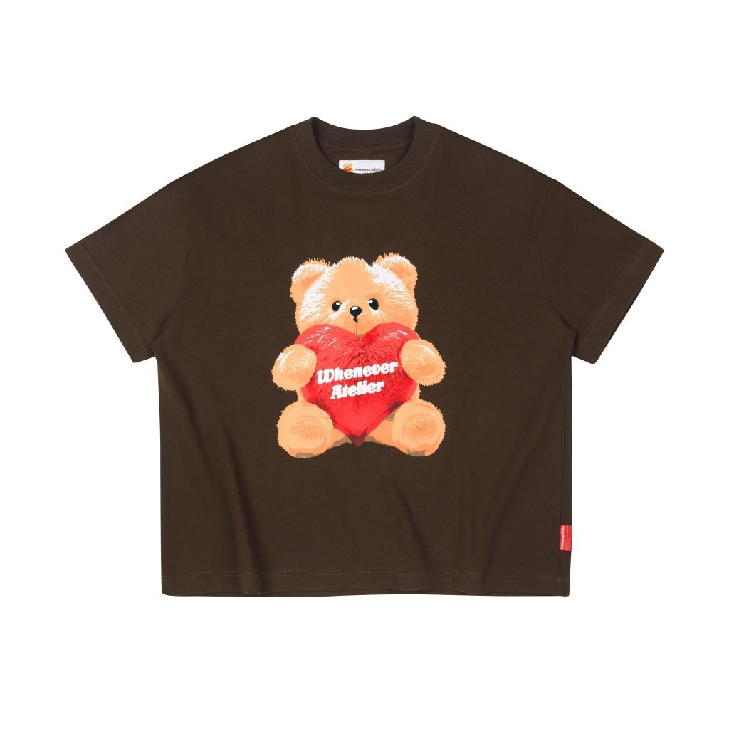 ÁO “WHENEVER” BEAR T-SHIRT / BROWN (Không kèm túi)