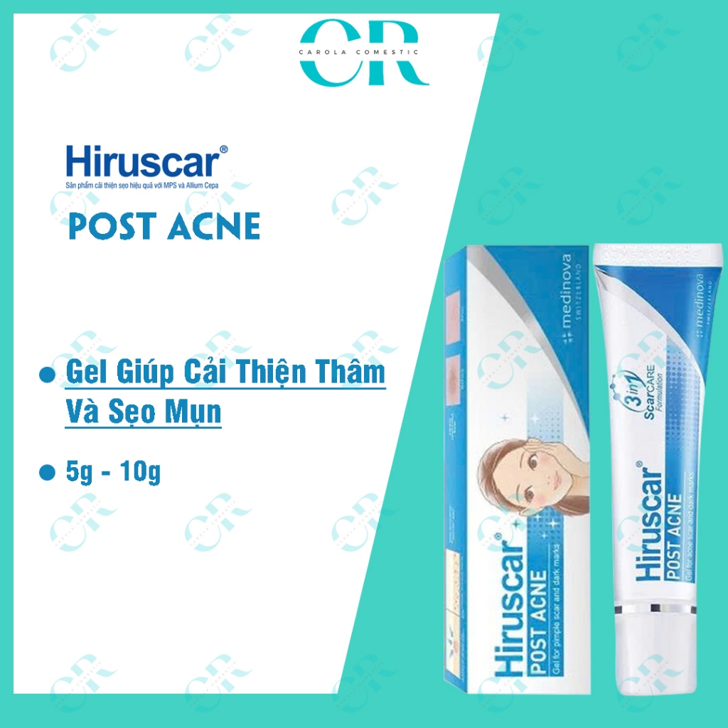 [CHÍNH HÃNG - HSD 2028] Gel giúp cải thiện thâm và sẹo mụn HIRUSCAR Post Acne 5g và 10g.