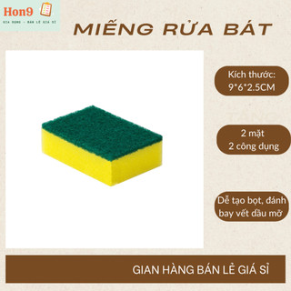 Miếng Rửa Chén Bát Đa Năng, Bọt Nhiều, Không Làm Trầy Xoong Nồi, Dễ Sạch Mỡ