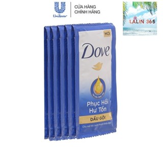  Combo 5 Dây dầu gội dầu xả Dove  6g x 10 gói  