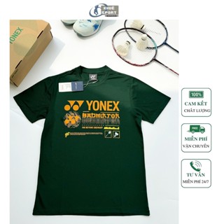Áo cầu lông nam, Áo Yonex thấm hút cực nhanh, siêu thoáng mát,  áo tập luyên, áo thi đấu, áo thể thao mùa hè cộc tay.