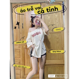Áo trễ vai cá tính năng động ( hoả tốc HCM )