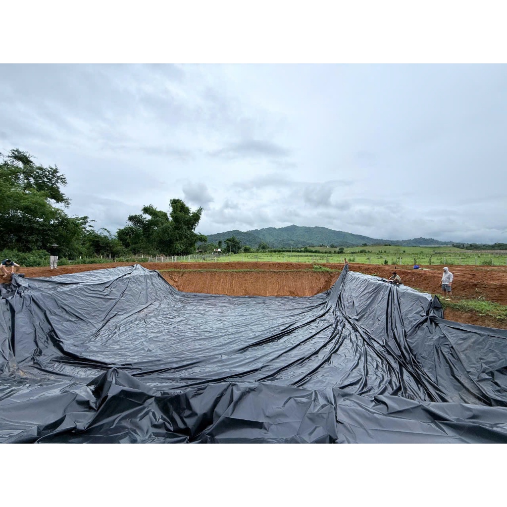 [Bạt lót hồ chống thấm rộng 4m - dầy 0.5mm ( 5 zem ) - Bán theo mét Dài ] bạt lót hồ HDPE, Bạt lót b