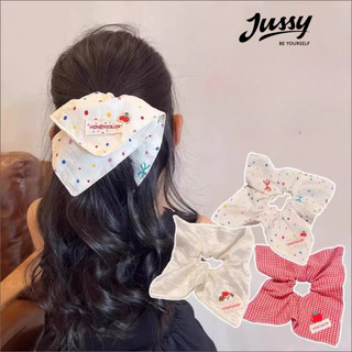  Buộc Tóc Khăn Vuông Honey Color JBU11 Jussy Official Cột Tóc Nữ Vải Coton Màu Vintage Cho Mẹ Và Bé 