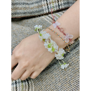 Vòng tay hoa linh lan handmade - Thiết kế tinh tế với nhiều loại hoa tự nhiên và sinh động - Nhận làm theo mẫu