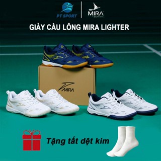 [Đặt Tăng 1 Size] Giày Thể Thao Cầu Lông Bóng chuyền Mira Lighter Đế Eva, Bám Sân, Được Khâu Full Đế